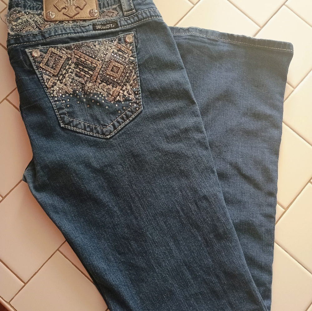 Miss Me Blue Boot Cut Jeans with Classic Styling